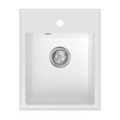 Ferro Stampo fregadero de granito 50x40 cm blanco DRGS1/50/40WH
