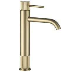 Rea Lungo Stripe grifo para lavabo de pie oro REA-B8051
