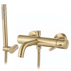 Rea Lungo grifo de bañera y ducha a pared oro REA-B2244