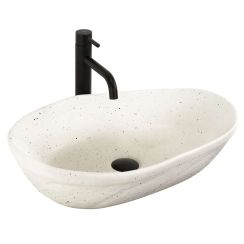 Rea Emilia lavabo 56x37 cm oval sobre encimera mate REA-U3509