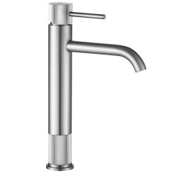 Rea Lungo Stripe grifo para lavabo de pie níquel REA-B8053