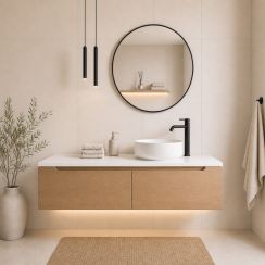 Baltica Design Aluma espejo 60x60 cm circular negro 5904107933313