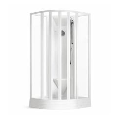 Ravak Supernova cabina con plato de ducha 90x90 cm semicircular blanco brillo/vidrio transparente 80677112Z1