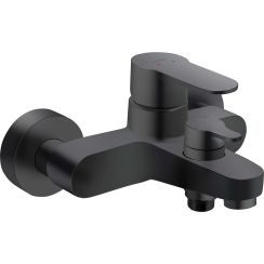 Ferro Nostris grifo de bañera y ducha a pared negro BNS1BL