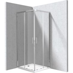 Deante Funkia Evo cabina con plato de ducha 90x80 cm rectangular cromo brillo/vidrio transparente KYCP0089P
