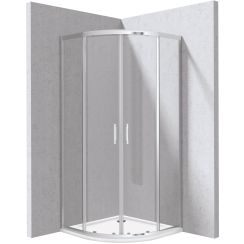 Deante Funkia Evo cabina con plato de ducha 90x90 cm semicircular cromo brillo/vidrio transparente KYPP0099P
