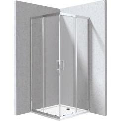 Deante Funkia Evo cabina con plato de ducha 90x90 cm cuadrada cromo brillo/vidrio transparente KYCP0099P