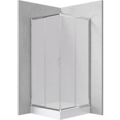 Deante Funkia cabina con plato de ducha 80x80 cm cuadrada cromo brillo/vidrio transparente KYCZ642K