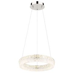 Globo Lighting Laurel lámpara colgante inteligente 1x24 W cromo-transparente 67387-24