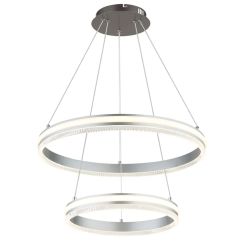 Globo Lighting Francine lámpara colgante 2x60 W gris/gris ceniza-plata 67377-60H
