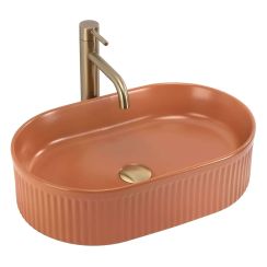 Rea Vanda lavabo 49x31 cm oval sobre encimera mate REA-U6377
