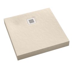 Schedpol New Horizons Cashmere Stone plato de ducha cuadrado 100x100 cm beige 3.3402/PK/ST-M2