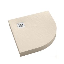 Schedpol New Horizons Cashmere Stone plato de ducha semicircular 90x90 cm beige 3.3304/PK/ST-M2