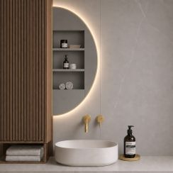 Baltica Design Aluma espejo 60x120 cm con iluminación oro 5904107934587