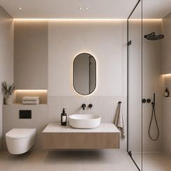 Baltica Design Aluma espejo 50x100 cm oval con iluminación negro 5904107934433