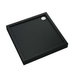 Schedpol Competia New Black Mat plato de ducha cuadrado 80x80 cm gris 3.4630/C/MG