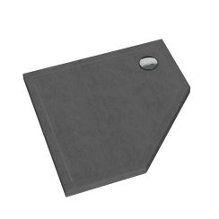 Schedpol Caspar New Grey Stone plato de ducha pentagonal 80x80 cm gris 3.2397/S/ST