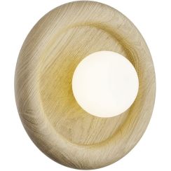 Argon Rondo lámpara de pared 1x6 W blanco-madera 8970