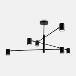 Zuma Line Pedro lámpara de techo 6x5 W negro PEN4104-6BK