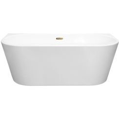 Besco Vica bañera de pared 169x80 cm oval blanco #WAS-170VNZL