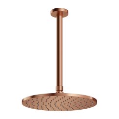 Omnires SlimLine brazo de ducha con efecto lluvia 25x25 cm circular cobre WSSET1CPB