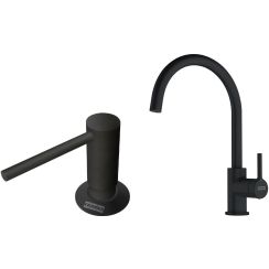 Conjunto grifo de cocina Franke Lina 115.0626.019, dispensador de líquidos Franke Comfort 112.0753.277