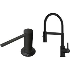 Conjunto grifo de cocina Franke Lina 115.0725.838, dispensador de líquidos Franke Comfort 112.0753.277