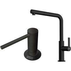 Conjunto grifo de cocina Franke Maris Slim L Pull-Out 115.0728.394, dispensador de líquidos Franke Comfort 112.0753.277