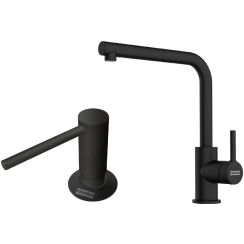 Conjunto grifo de cocina Franke Lina 115.0712.435, dispensador de líquidos Franke Comfort 112.0753.277
