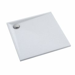 Schedline Libra Grooved White Stone plato de ducha cuadrado 80x80 cm blanco 3SP.L1K-8080/B/GR
