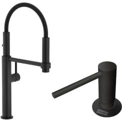 Conjunto grifo de cocina Franke Pescara 360 115.0545.136, dispensador de líquidos Franke Comfort 112.0753.277