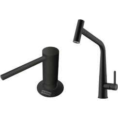 Conjunto grifo de cocina Franke Icon 115.0625.190, dispensador de líquidos Franke Comfort 112.0753.277