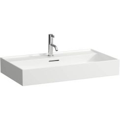 Laufen Kartell lavabo 80x46 cm rectangular clásico blanco brillante H8163360001041