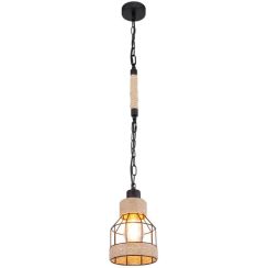 Globo Lighting Hallie lámpara colgante 1x60 W marrón 15674H