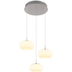 Globo Lighting Quintara lámpara colgante 3x18 W níquel 15744-3HN