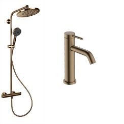 Hansgrohe Crometta conjunto de baño a pared con termostato con rociador con efecto lluvia || 88002386