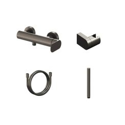 Ravak Eleganta grifo para ducha a pared grafito X07S141
