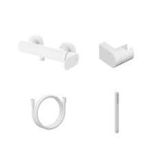 Ravak Eleganta grifo para ducha a pared blanco X07S139