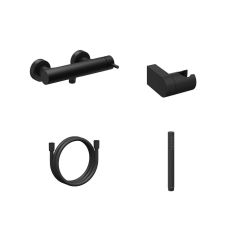 Ravak Espirit grifo para ducha a pared negro X07S130