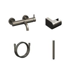Ravak Espirit grifo de bañera y ducha a pared grafito X07S126