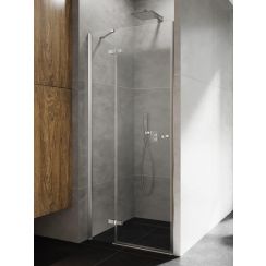 New Trendy Kalibra puerta de ducha 100 cm oscilante cromo brillante/vidrio transparente D-1003A
