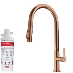 Conjunto grifo de cocina Franke Maris Slim Clear Water J Pull-Out 120.0736.602, filtro para fregadero Franke Pro M Connect 150.0752.886