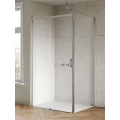 New Trendy Prime Nickel Brushed cabina de ducha 120x100 cm rectangular níquel cepillado/vidrio transparente D-1345A/D-0527B