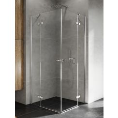 New Trendy Kalibra cabina de ducha 100x90 cm rectangular cromo brillo/vidrio transparente K-5087