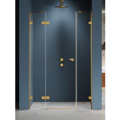 New Trendy Eventa Gold Brushed puerta de ducha 170 cm oscilante oro cepillado/vidrio transparente EXK-8239