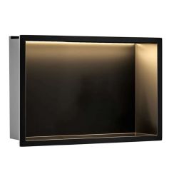 Rea estante empotrado 45 cm negro REA-08546