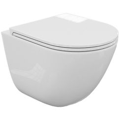 LaVita Monobowl 3.0 taza de inodoro con asiento de cierre suave suspendido sin reborde blanco brillante 5900378343486