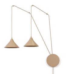 Emibig Abramo lámpara colgante 2x15 W beige 1786/2