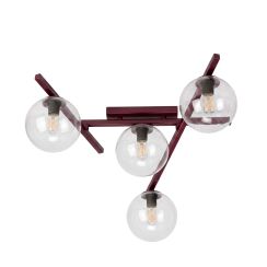 Emibig Smart lámpara de techo 4x10 W burdeos 1796/4