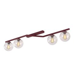 Emibig Naton lámpara de techo 4x8 W burdeos 1804/4